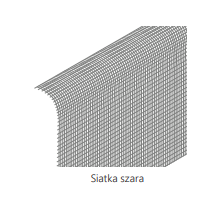 Siatka do moskitier w kolorze szarym - detal materiału